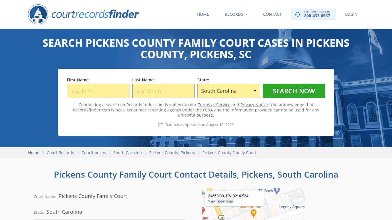 Pickens County Family Court Case Search - RecordsFinder