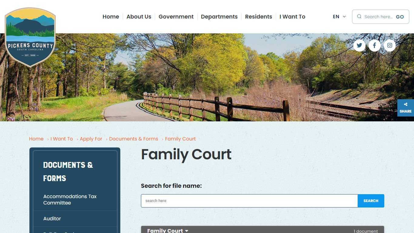 Family Court - Welcome to Pickens County, SC